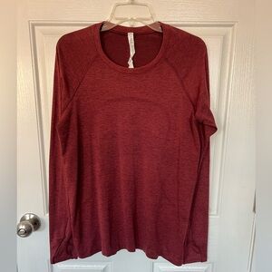 LuLuLemon~L/S Swiftly Tech Shirt 2.0~Sz 12~Like New~Maroon